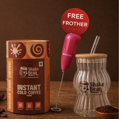 Mocha Cold Coffee + Glass Tumbler