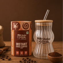 Mocha Cold Coffee + Glass Tumbler + Electric Frother