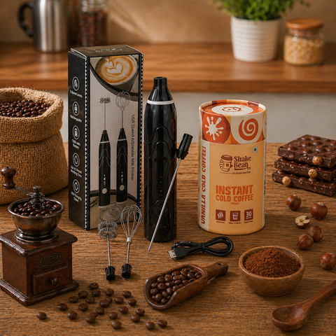 Vanilla Cold Coffee + Frother