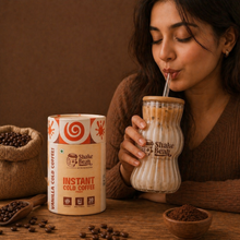 Vanilla Cold Coffee + Glass Tumbler + Electric Frother